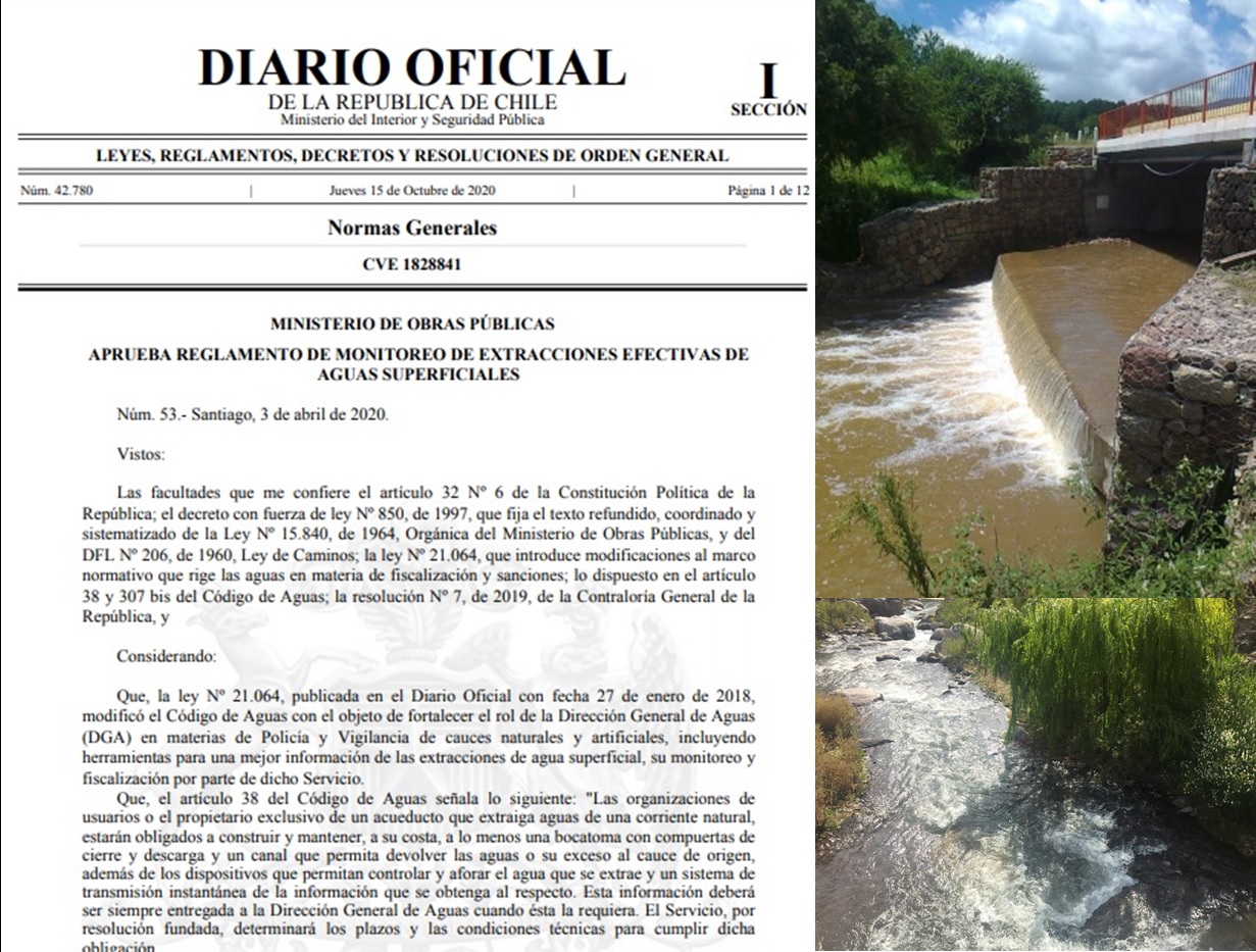Nuevo Reglamento de Monitoreo de Extracciones Efectivas de Aguas Superficiales DGA