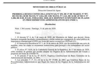 Prórroga para suspensión de plazos administrados por Covid-19
