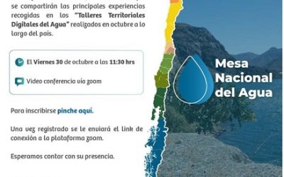 30 Octubre: II Webinar Participación Ciudadana de la Mesa Nacional del Agua