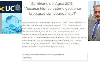 Seminario Recurso hídrico: ¿cómo gestionar la escasez con abundancia?