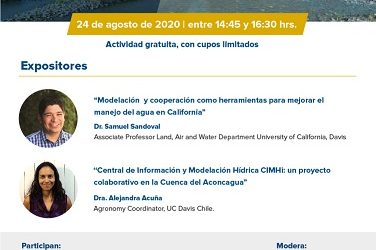 Director DGA participa en Webinar de UC Davis Chile